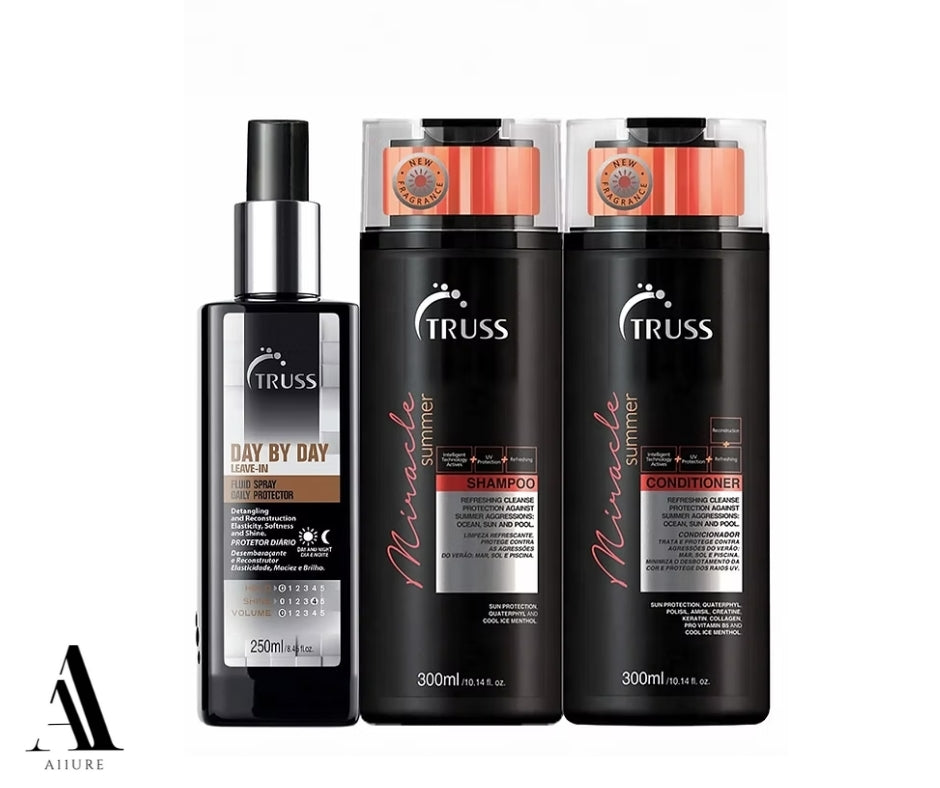 Truss Day By Day Heat Protectant Bundle with Miracle Summer Shampoo &Conditioner