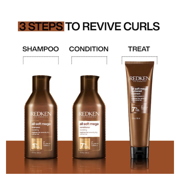 REDKEN All Soft Mega Curls Sulfate Free Shampoo for Curly and Coily Hair