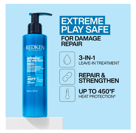 REDKEN Extreme Play Safe Leave-In Treatment for Damaged Hair - 6.8 oz