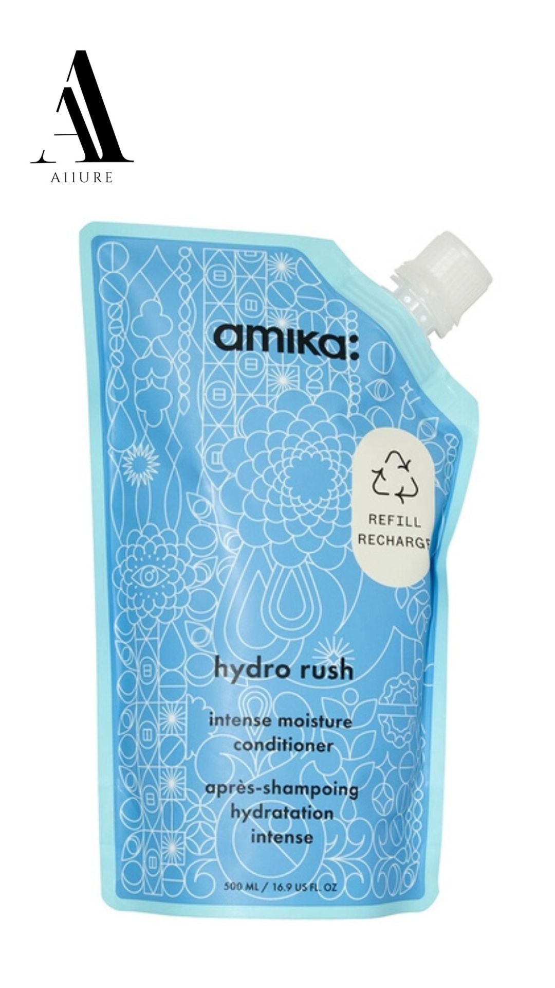 Amika Hydro Rush Intense Moisture Conditioner with Hyaluronic Acid 16.9 fl oz