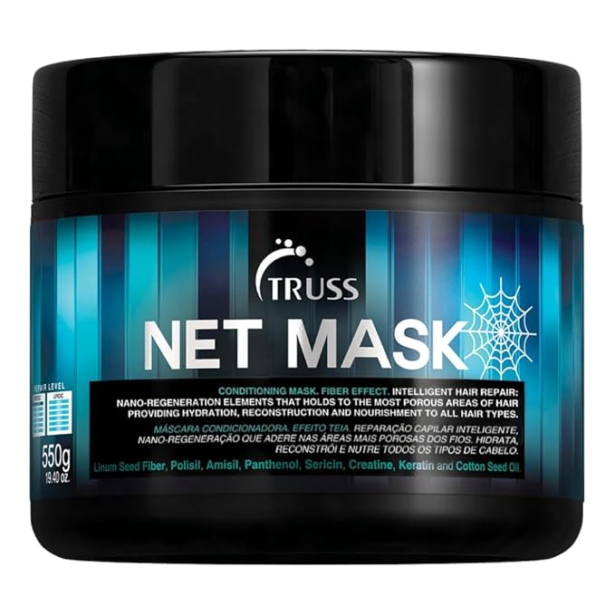 TRUSS Net Hair Mask - Deep Conditioning Treatment + Hair Repair Mask for Curly Hair - Detangle + Hydrate Curls while Soothing Damage - Anti Frizz + Humidity Blocking (19.40 oz)