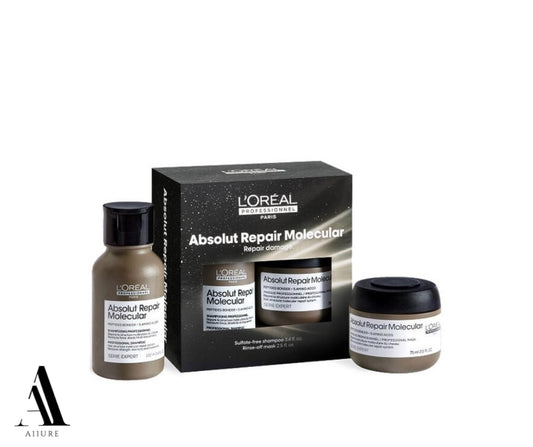 L'OREAL Absolut Repair Molecular Mini Holiday Kit ( 3.4 oz Shampoo & 2.5 oz Mask)