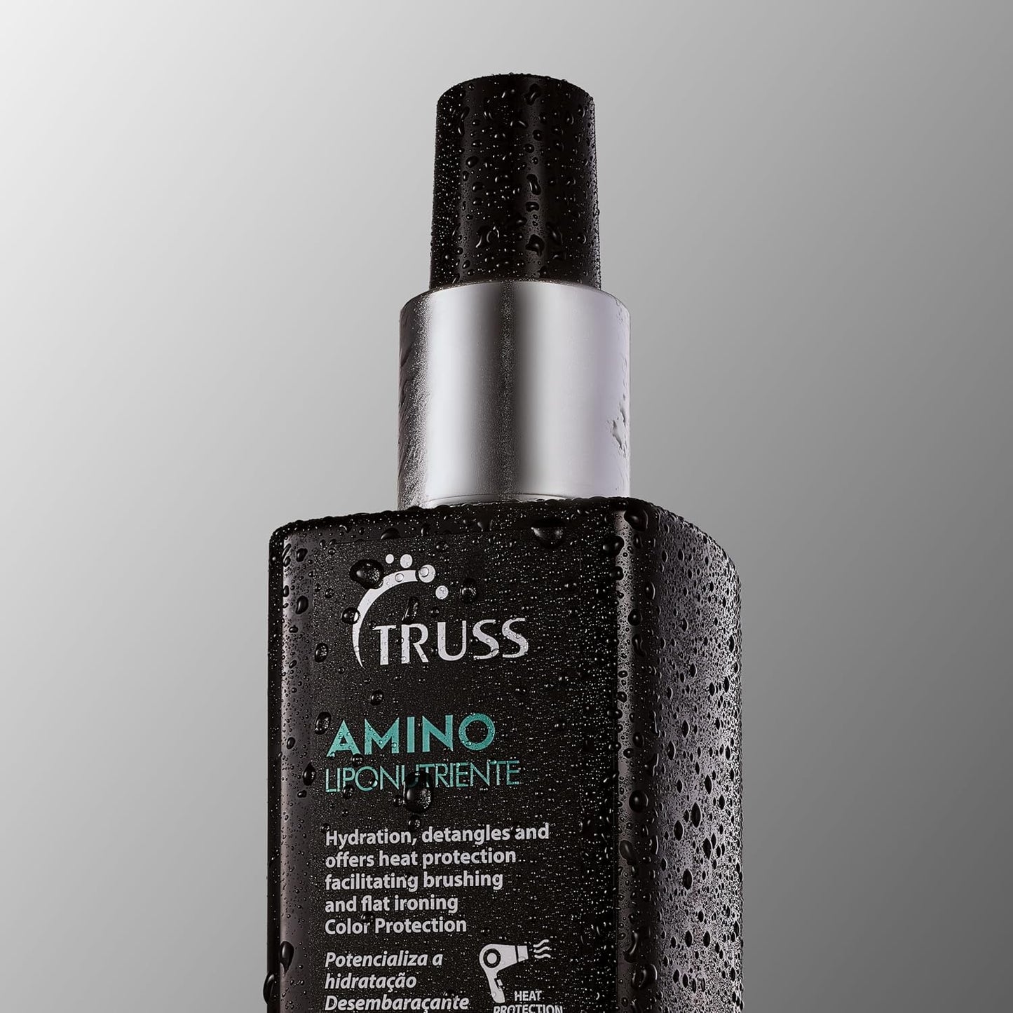 TRUSS Professional Amino Miracle Hair Heat Protectant Spray - Powerful, Anti-Aging Leave In Hair Treatment and Detangler Spray to Deep Condition + Smooth Knots (225 ml)