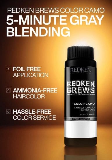 Redken Brews Color Camo 5 Minute Custom Gray Camouflage | Men's Gray Blending Hair Color