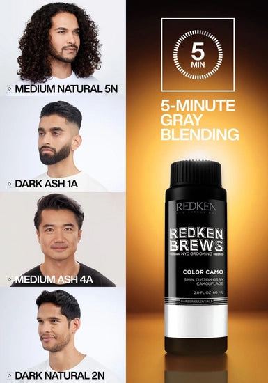 Redken Brews Color Camo 5 Minute Custom Gray Camouflage | Men's Gray Blending Hair Color