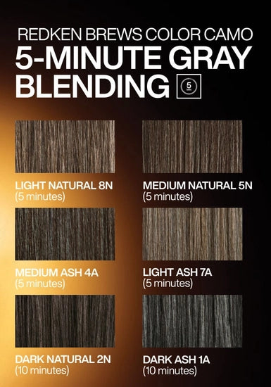 Redken Brews Color Camo 5 Minute Custom Gray Camouflage | Men's Gray Blending Hair Color