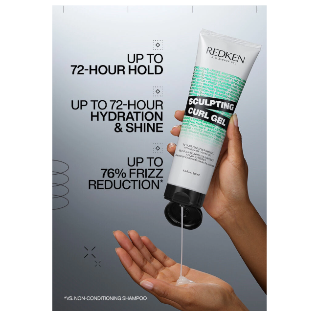 REDKEN Sculpting Curl Gel 8.5 oz – Curl Defining Gel for Wavy & Curly Hair