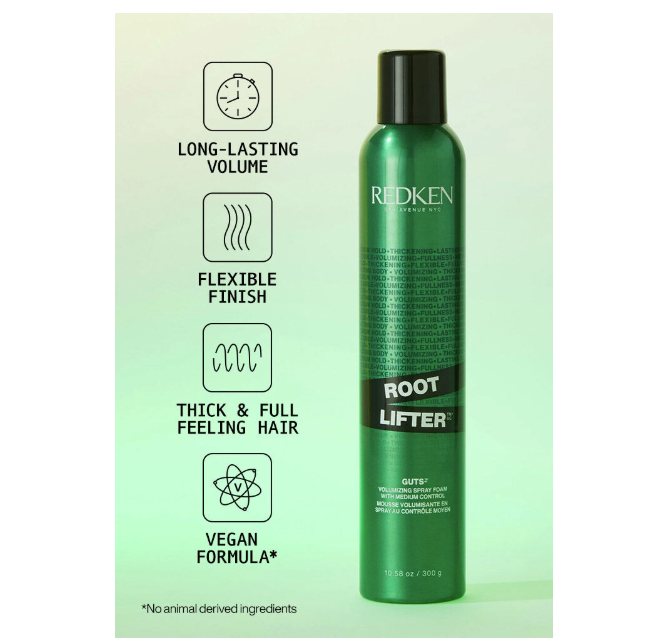 REDKEN Root Lifter Volumizing Spray Foam | Root Lift Spray for Long-Lasting Volume