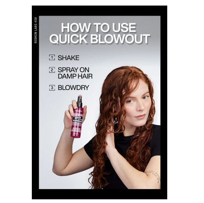 REDKEN Quick Blowout Heat Protecting Blowdry Spray 4.2 oz – Lightweight Blow Dry Primer