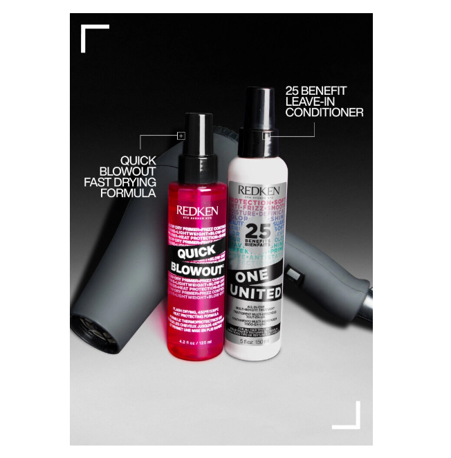 REDKEN Quick Blowout Heat Protecting Blowdry Spray 4.2 oz – Lightweight Blow Dry Primer