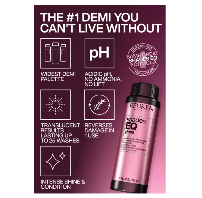 REDKEN Shades EQ™ Hair Gloss 2 fl oz / 60 mL | Demi-Permanent Hair Color Gloss