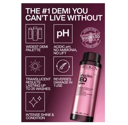 REDKEN Shades EQ™ Hair Gloss 2 fl oz / 60 mL | Demi-Permanent Hair Color Gloss
