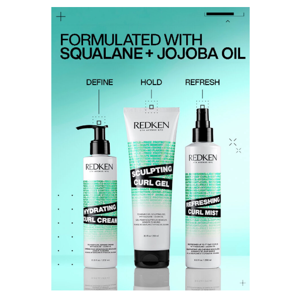 REDKEN Sculpting Curl Gel 8.5 oz – Curl Defining Gel for Wavy & Curly Hair