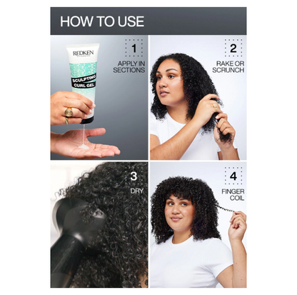 REDKEN Sculpting Curl Gel 8.5 oz – Curl Defining Gel for Wavy & Curly Hair