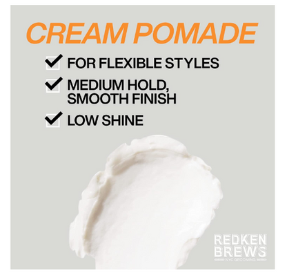 REDKEN Brews Maneuver Cream Pomade 3.4 oz – Medium Hold Styling