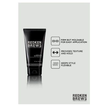REDKEN Brews Work Hard Molding Paste 5oz - Styling Paste For Men