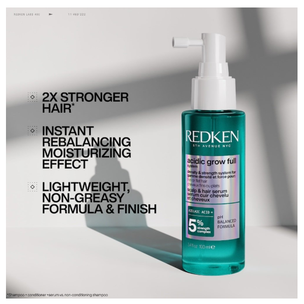REDKEN Acidic Grow Full System Scalp & Hair Serum - 3.4 oz