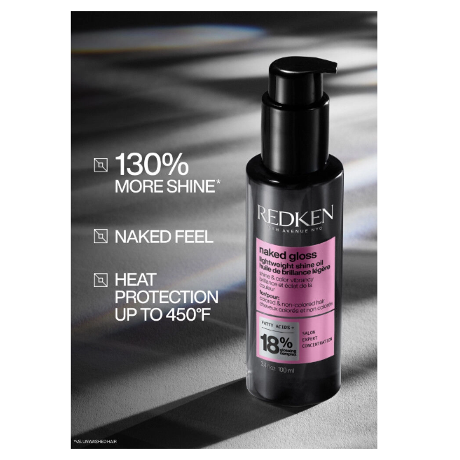 REDKEN Naked Gloss Lightweight Shine Oil - 3.4 oz