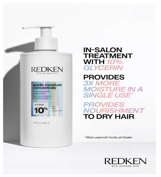 REDKEN Acidic Moisture Concentrate – Salon-Exclusive Moisture Treatment 16.9 oz