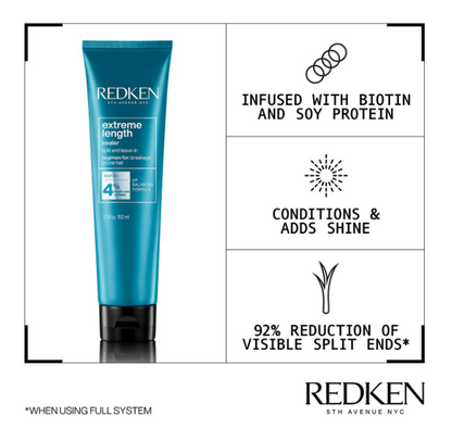 REDKEN Extreme Length Leave-In Conditioner for Hair Growth - 5.1 oz