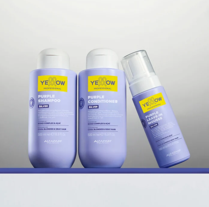 ALFAPARF MILANO Yellow Silver Purple Leave-in Mousse - 5.41 oz
