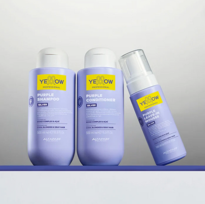 ALFAPARF MILANO Yellow Silver Purple Leave-in Mousse - 5.41 oz