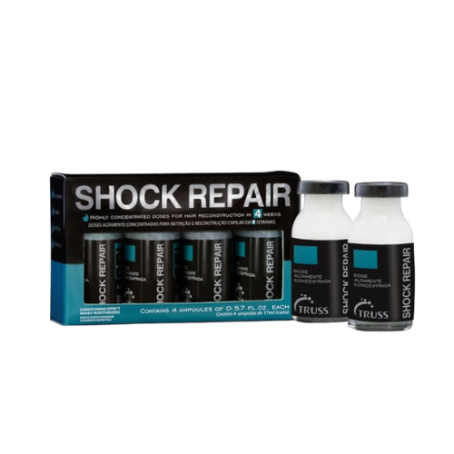 TRUSS Shock Repair Treatment 4-Week Supply – Intensive Hair Reconstruction Serum for Damaged, Dry & Weak Hair