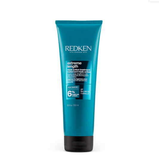 REDKEN Extreme Length Triple Action Treatment Mask 8.5 oz – Strengthening Hair Mask