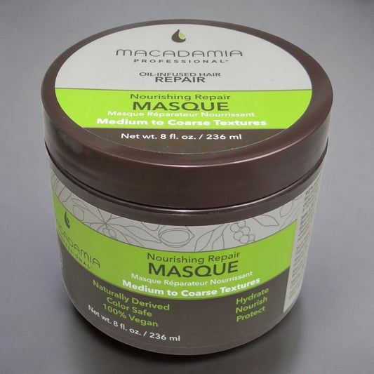 Macadamia Oil-Infused Hair Repair Nourishing Repair Masque ~ 8oz 236ml