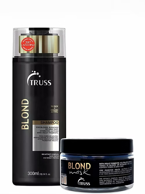 TRUSS Blond Shampoo 10.14 FL.OZ & Blond Mask 6.3 OZ. Bundle.