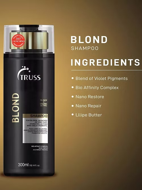TRUSS Blond Shampoo 10.14 FL.OZ & Blond Mask 6.3 OZ. Bundle.